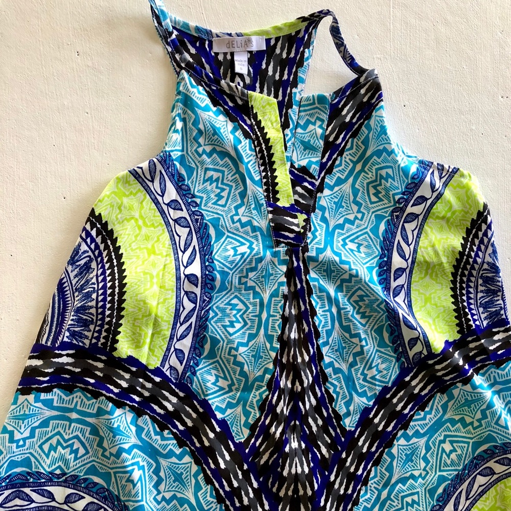 Patterned Silk Tank